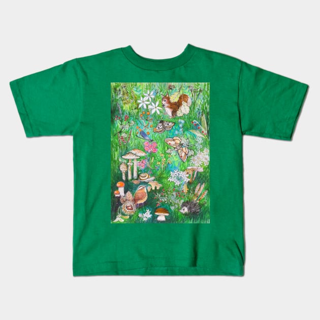 Magic green garden Kids T-Shirt by CATS ART